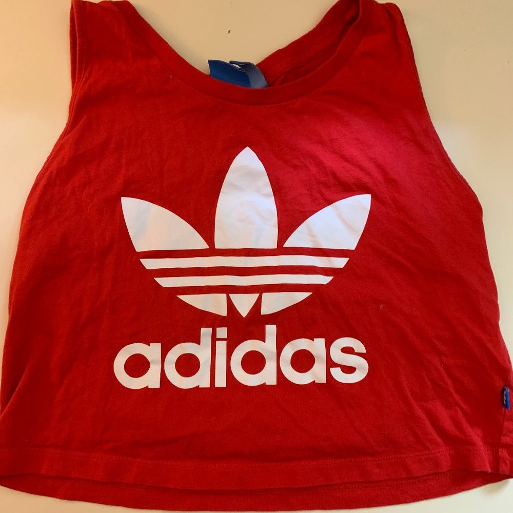 Adidas Red Crop Top